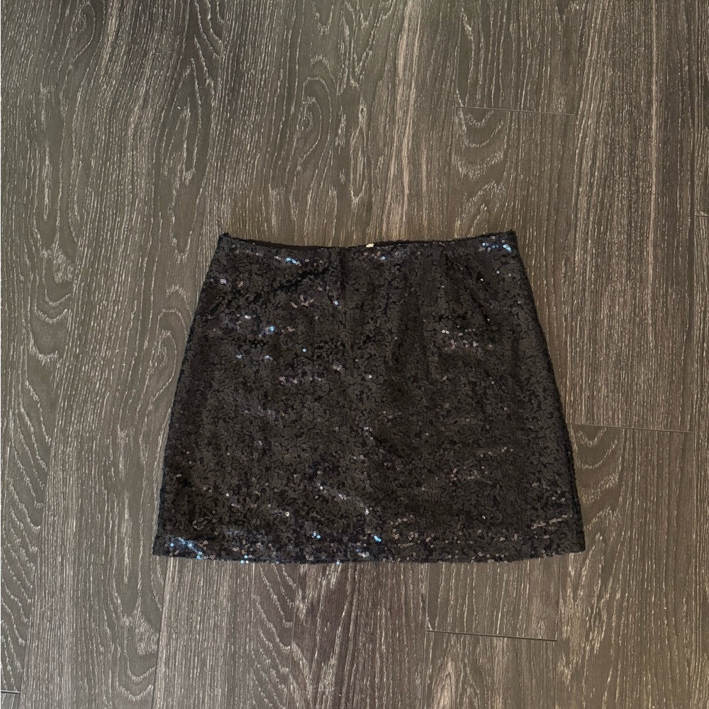 Millau Black Sequin Mini Skirt